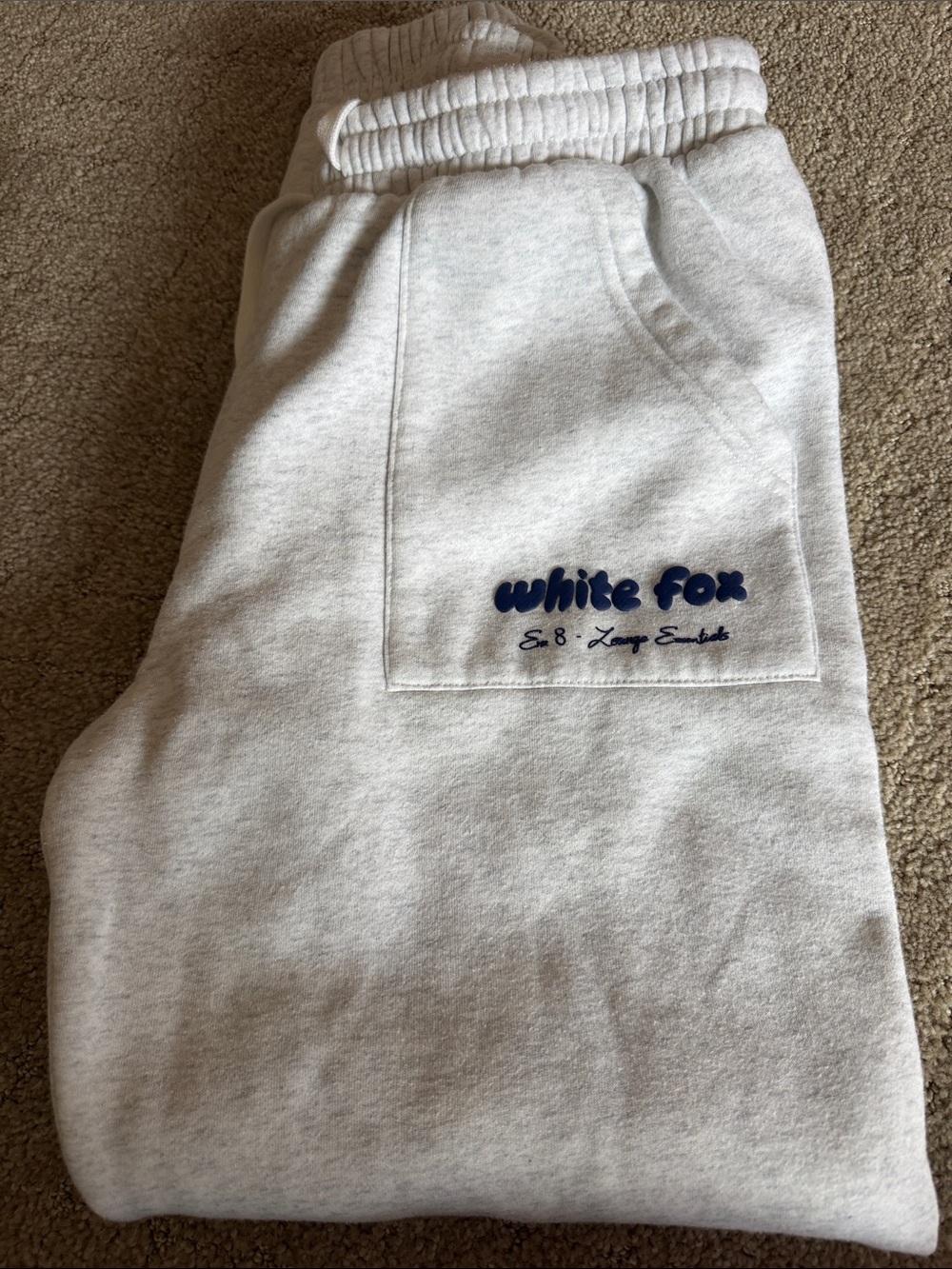 White Fox Boutique Light Gray Logo Sweat Joggers - Picture 8 of 8